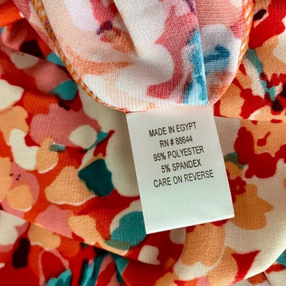 Glamour Floral Dress with Ruffle and Tie in Back Women's Size 8P NEW - Picture 9 of 10